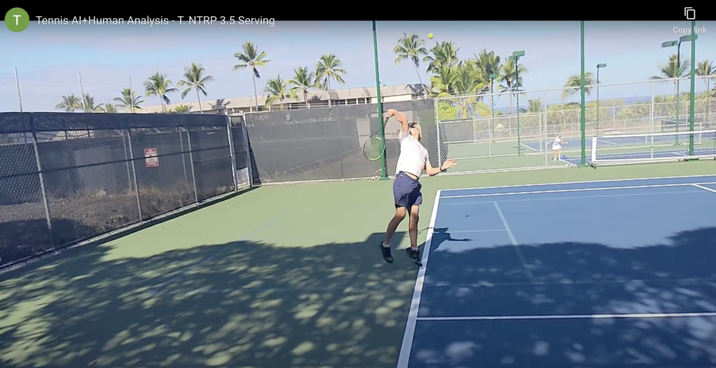 Tennis AI+Human Coaching - Serving of NTRP 3.5 player